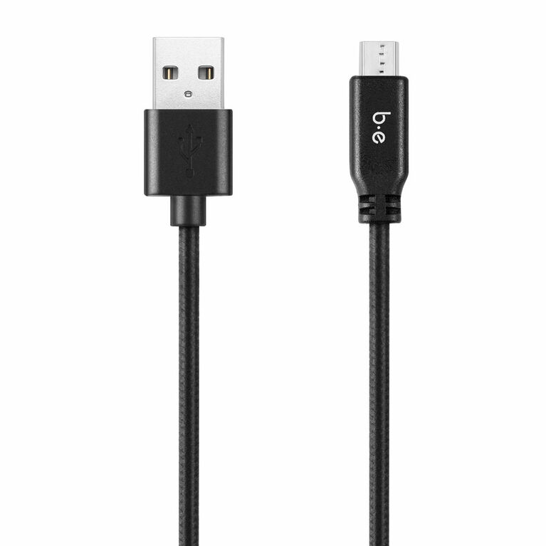 Blu Element  Câble Tressé de Charge /Sync Micro USB 4ft Noir