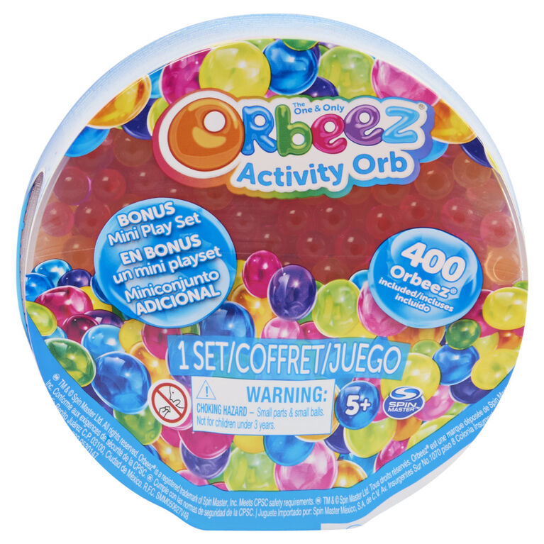 Orbeez Surprise Activity Orb, Mini Playset with 400 Pink Water Beads, Non-Toxic Sensory Toys