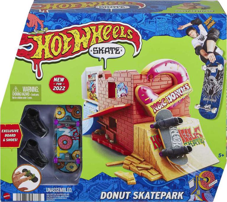 Hot Wheels Skate Coffret de jeu Planchodrome Beignerie