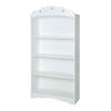 Tiara 4-Shelf Bookcase- Pure White