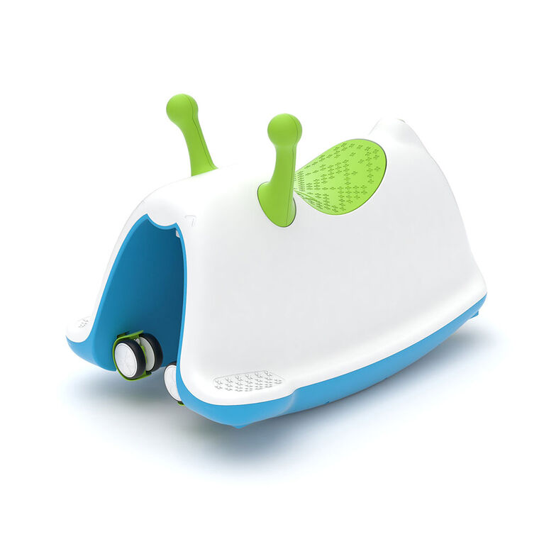 Chillafish Trackie, Rocker, Walker, Ride-On & Play Train All in One, Blue & Lime