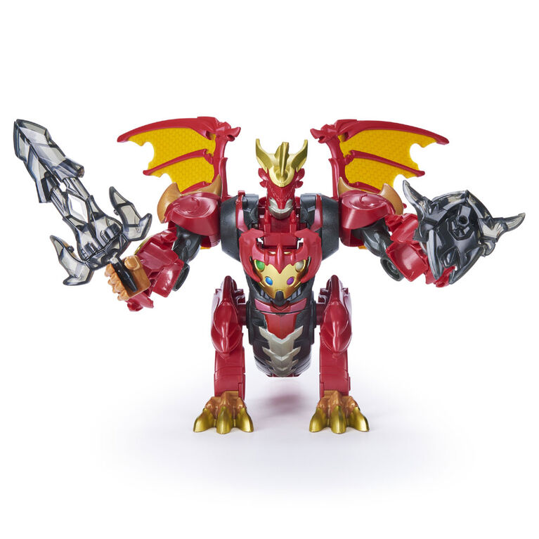 Bakugan, Figurine transformable Dragonoid Infinity avec Bakugan Fusion Ultra exclusif et 10 accessoires d'équipement Baku-Gear