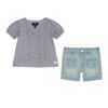 7 For All Mankind 2 Piece Denim Bermuda Set