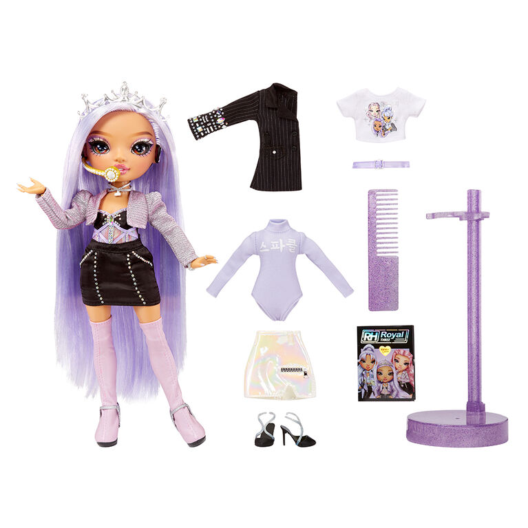 Rainbow Vision Rainbow High Royal Three K-pop - Tiara Song (Purple Lilac) Fashion Doll
