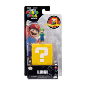 The Super Mario Bros. Movie - 1.25" Mini Figure with Question Block - Luigi