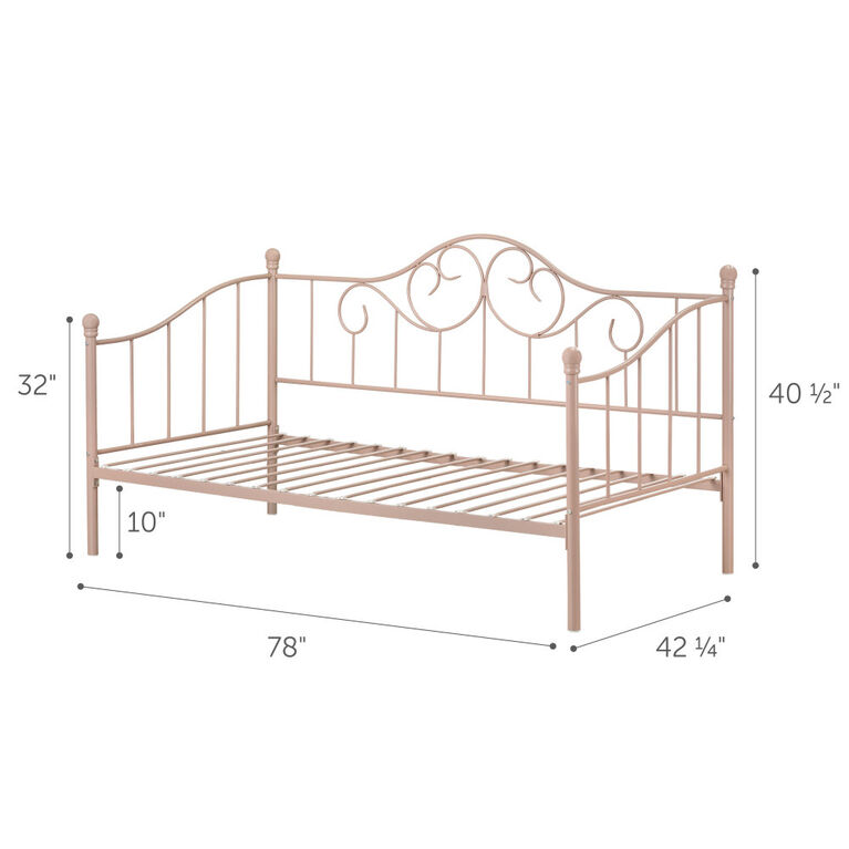 Lily rose Twin Metal Daybed Pink