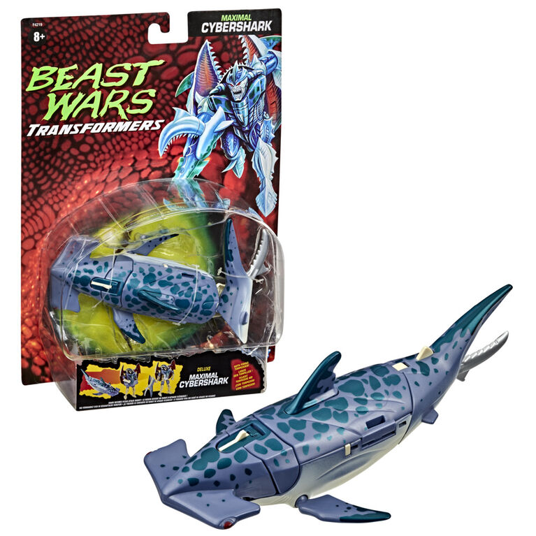 Transformers Generations, figurine Vintage Beast Wars Maximal Cybershark de collection, adultes et enfants, dès 8 ans, 12,5 cm
