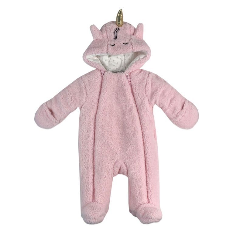 Rococo Sherpa Pramsuit - Pink, 3-6 Months