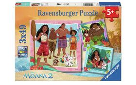 Ravensburger Disney Moana 2 3x 49 piece Jigsaw Puzzles
