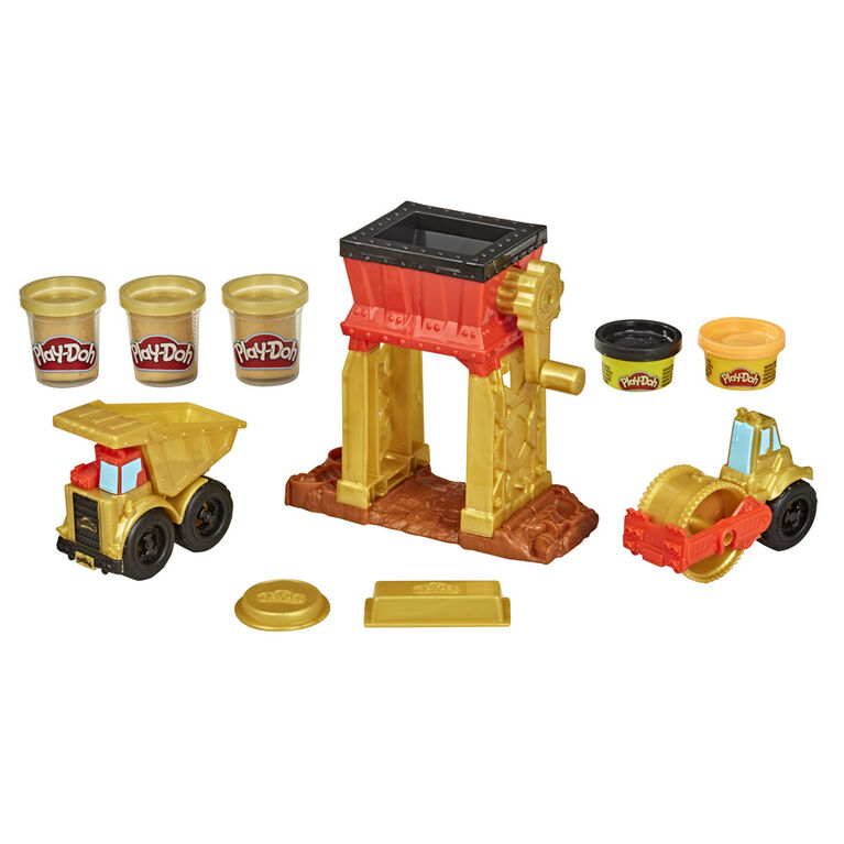 Play-Doh Gold Collection Dig 'n Gold Playset with 5 Non-Toxic Play-Doh Cans Including Gold Colored Compound - R Exclusive