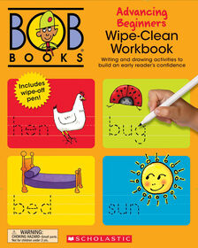 Bob Books - Wipe-Clean Workbook: Advancing Beginners | Phonics, Ages 4 and up, Kindergarten (Stage 2: Emerging Reader) - Édition anglaise