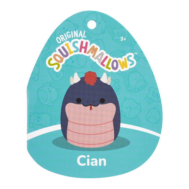 Squishmallows 12" Plush - Cian the Navy Basilisk with Coral Belly