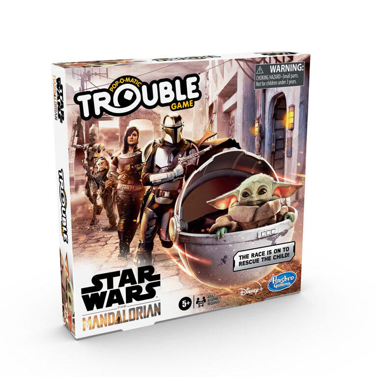 Trouble : édition Star Wars The Mandalorian, jeu de plateau - Édition anglaise - les motifs peuvent varier