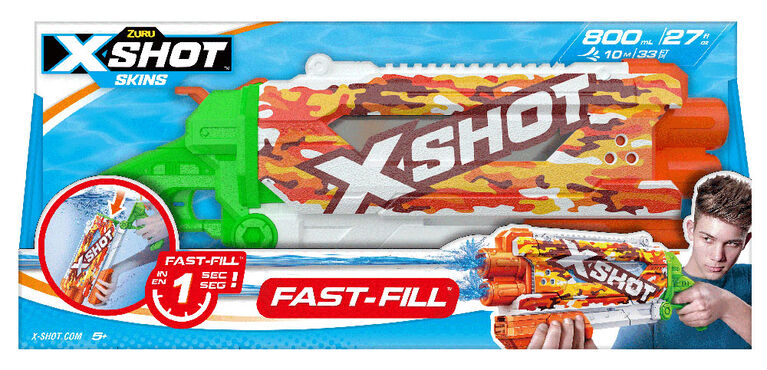 Zuru X-Shot Water Fast-Fill Skins Pump Action Water Blaster Sun Camo