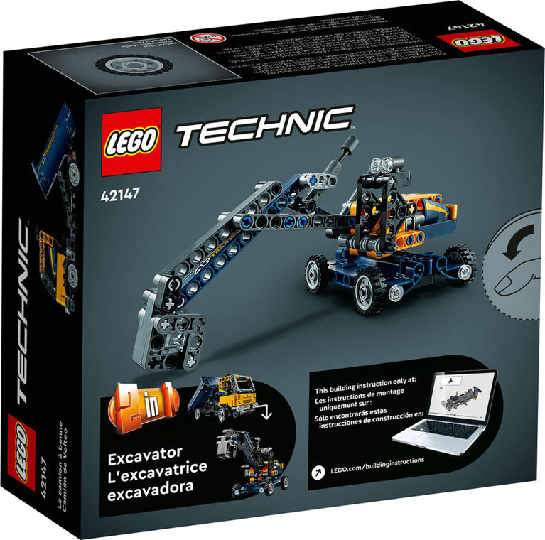 LEGO Technic Dump Truck 42147 Building Toy Set (177 Pieces)