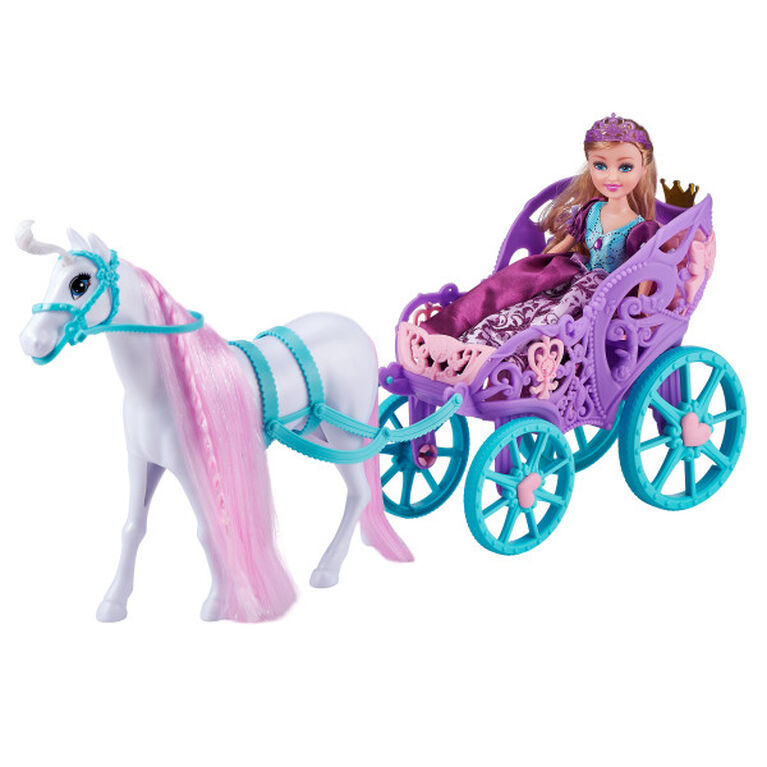 Zuru Poupée princesse Sparkle Girlz avec cheval et calèche