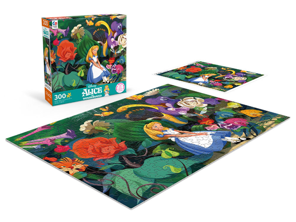 Disney 300 Oversized Pieces - Alice With Flowers - 300 Piece Puzzle