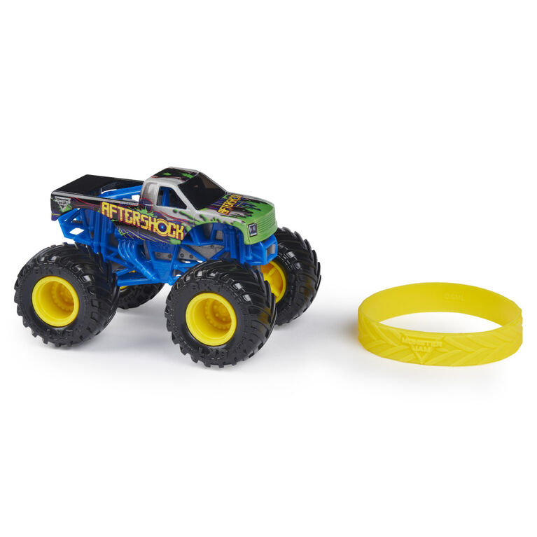 Monster Jam, Official Aftershock Monster Truck, Die-Cast Vehicle, Forces of Nature Series, 1:64 Scale