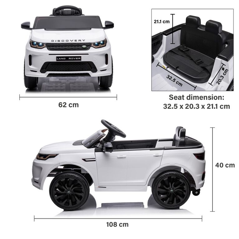 Voltz Toys Land Rover Discovery with Remote, White