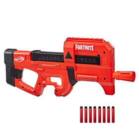 Nerf Fortnite, blaster motorisé Compact SMG, revêtement rouge intense