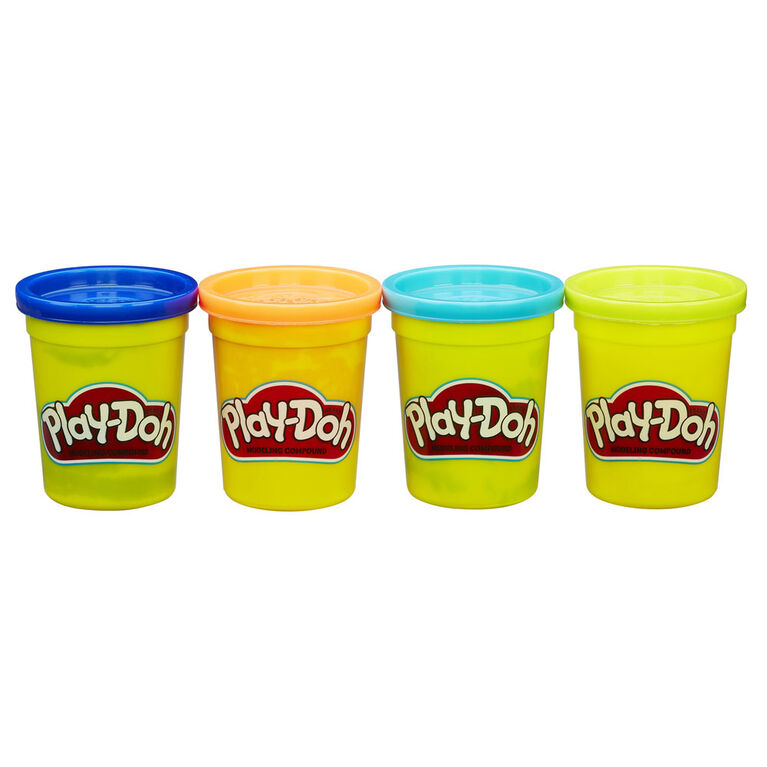 Play-Doh - Ensemble de 4 pots Play-Doh de couleurs lumineuses