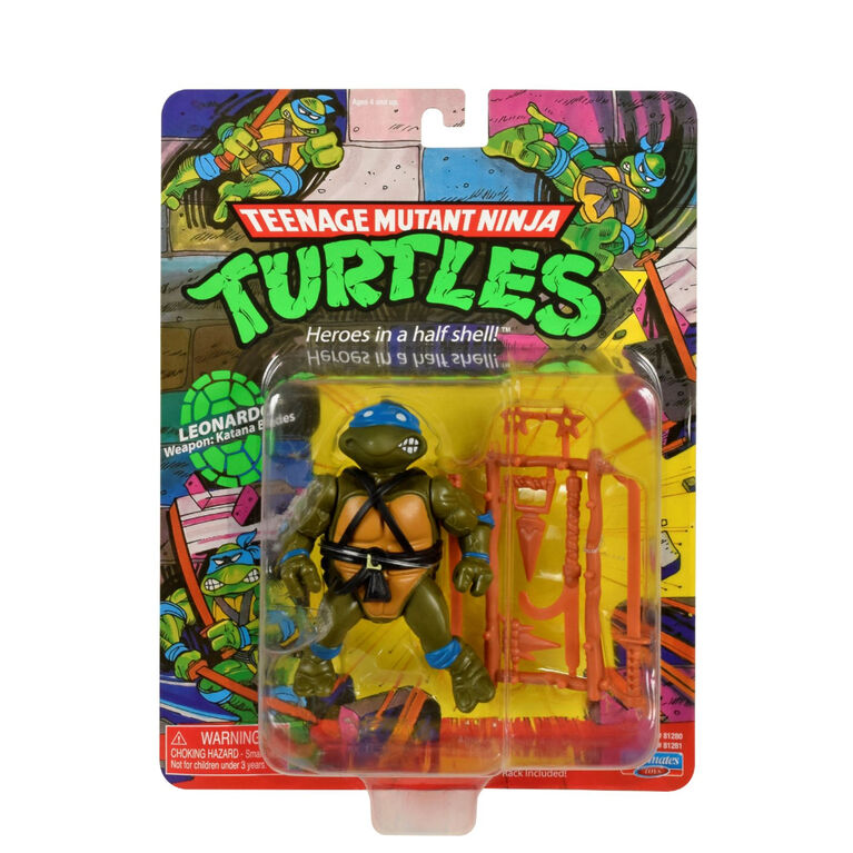 Teenage Mutant Ninja Turtle - Figurine classique de 4,5 pouces : Leonardo