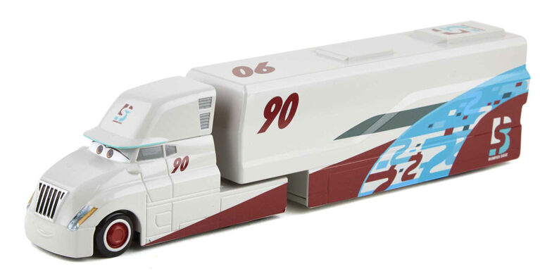 Camion "Bumper Save" Jamie Wheeliams pour Ponchy Wipeout n&deg;&nbsp;90 de nouvelle g&eacute;n&eacute;ration "Les Bagnoles" de Disney/Pixar, pour un v&eacute;hicule en m&eacute;tal moul&eacute; sous pression &agrave; l'&eacute;chelle&nbsp;1:55