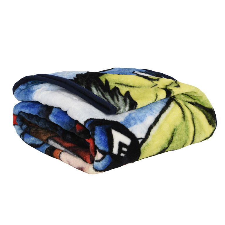 Marvel Avengers Kids Fleece Throw Blanket (50x60"), Captain America, Iron Man and The Hulk