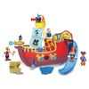 Disney Junior Mickey Mouse Funhouse Treasure Adventure Pirate Ship Playset with Sounds and Figures - English Edition