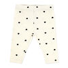 Baby Mode 3 Piece Legging and Headband Set: Cream Heart 9M