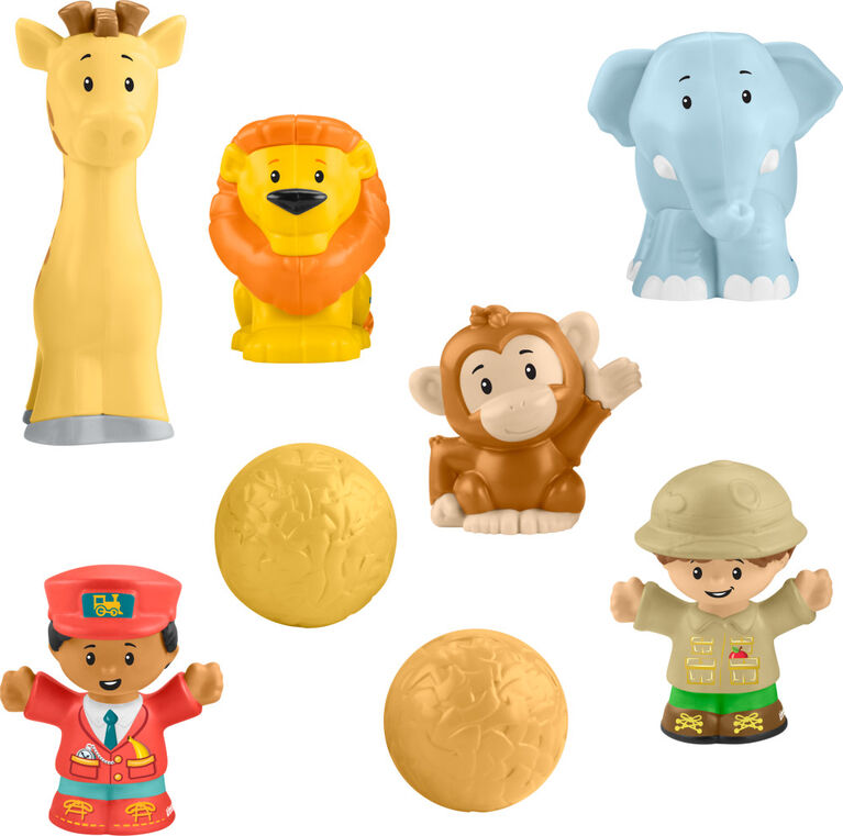 Fisher-Price Little People Wildlife Train & Trek Toddler Gift Set with Animals & Figures