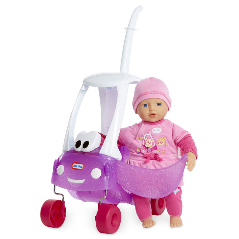 BABY born Baby's First Cozy Coupe with Soft-Bodied Baby Doll