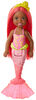 Barbie Dreamtopia Chelsea Mermaid Doll, 6.5-inch with Coral-Colored Hair and Tail