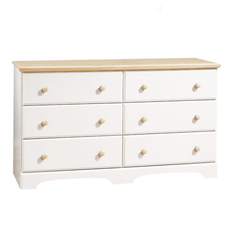 Summertime 6-Drawer Double Dresser- Pure White