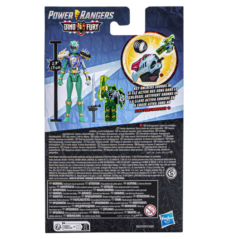 Power Rangers Dino Fury Cosmic Armor Green Ranger, 6-Inch Power Rangers Action Figures