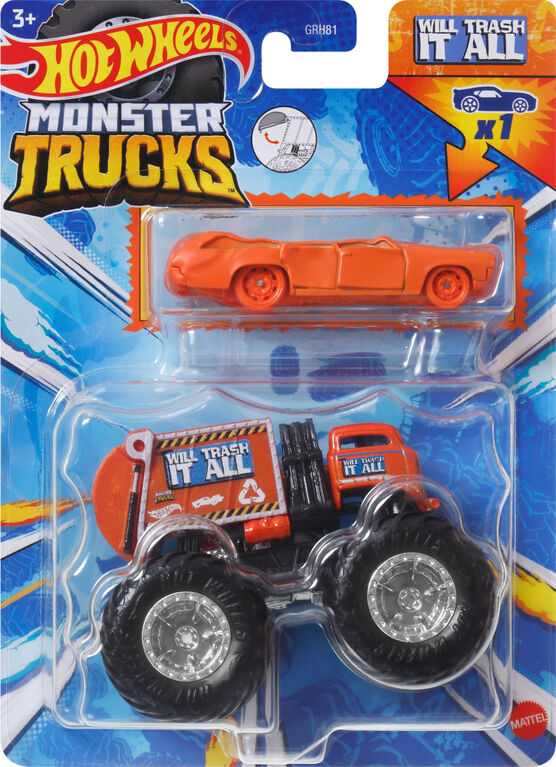 HOT WHEELS Monster Trucks WILL TRASH IT ALL Combo Pack