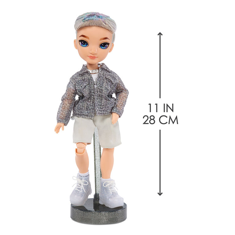 Rainbow High Aidan : poupée-mannequin masculine violette