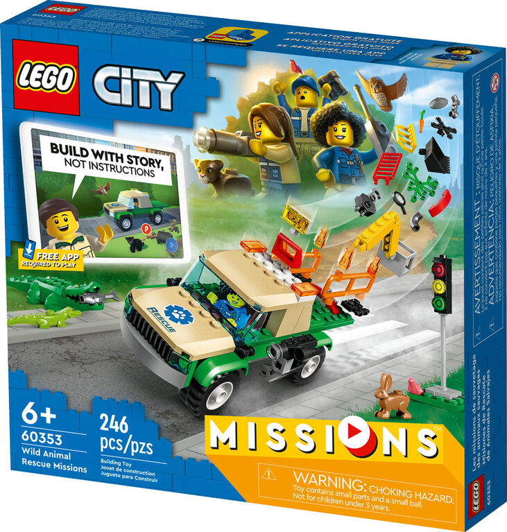 LEGO City Les missions de sauvetage des animaux sauvages 60353 Ensemble de construction (246 pièces)