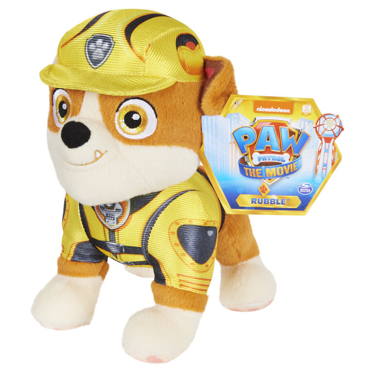 PAW Patrol, Movie Rubble Stuffed Animal Plush Toy, 8-inch | Toys R Us Canada