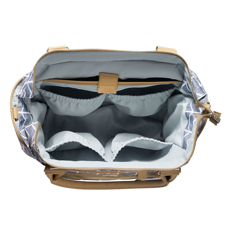 JJ Cole Caprice Diaper Bag - Slate Watercolour Chevron | Babies R Us Canada