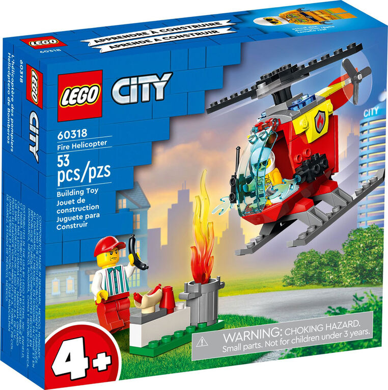 LEGO City Fire Helicopter 60318 Building Kit (53 Pieces)