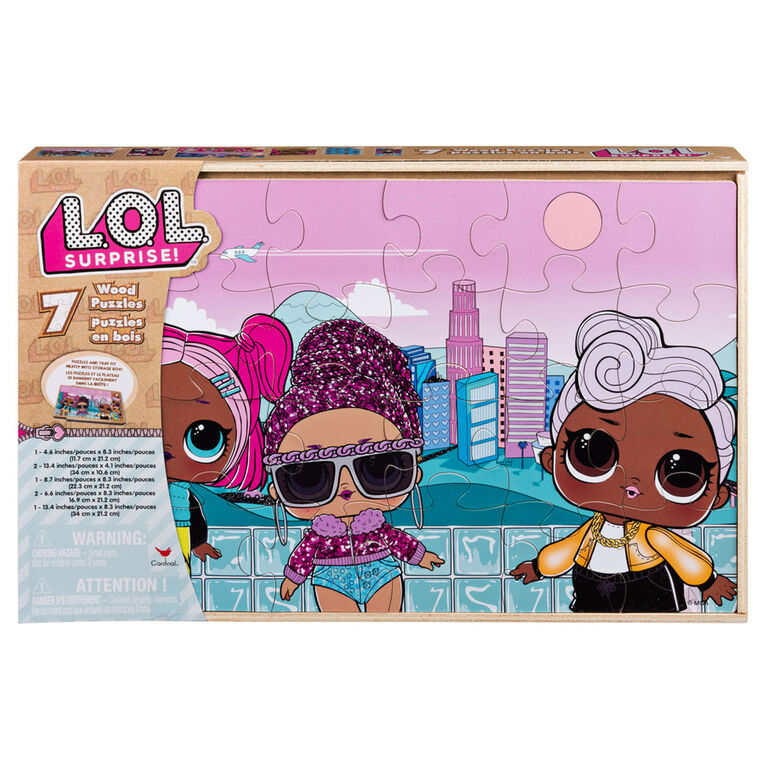 L.O.L. Surprise! 7-Pack of Wood Puzzles