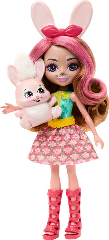 Enchantimals Poupée2 en 1 Lapin et Écureuil, 2animaux, access.