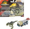 Matchbox Jurassic World Dino Transporter, Toy Car or Truck & 1-2 Mini Dinosaurs (Styles May Vary)