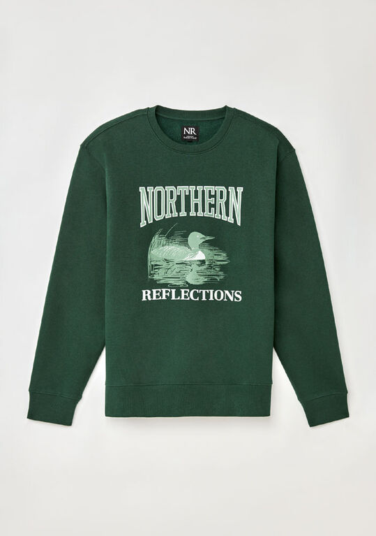 Northern Reflections Crewneck Héritage avec Huard pour Adultes, Vert