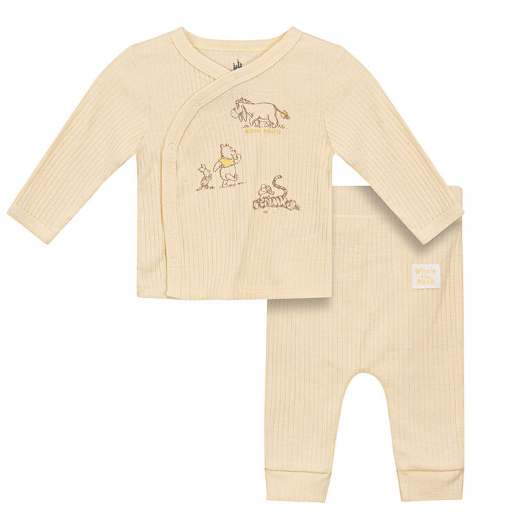 Winnie the Pooh 2 Piece Cardigan Set Yellow 6/9M