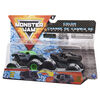 Monster Jam, Official Alien Invasion vs. Soldier Fortune Black Ops Color-Changing Die-Cast Monster Trucks, 1:64 Scale