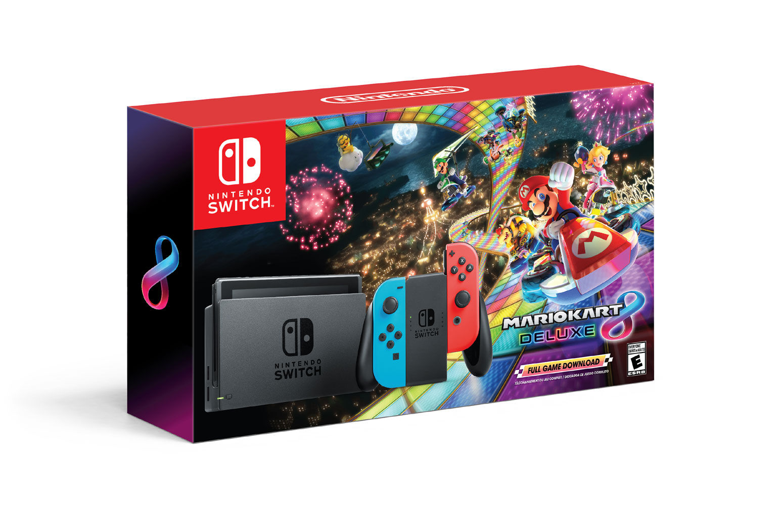 Nintendo Switch with Mario Kart 8 Deluxe Full Game Download