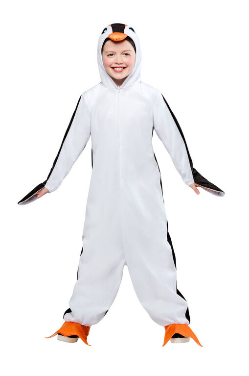 Rubies Penguin Comfywear Hooded Jumpsuit for Kids, Unisex L/XL