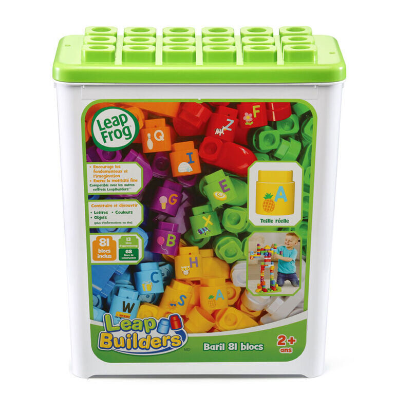 LeapFrog LeapBuilders 81-Piece Jumbo Blocks Box - French Edition